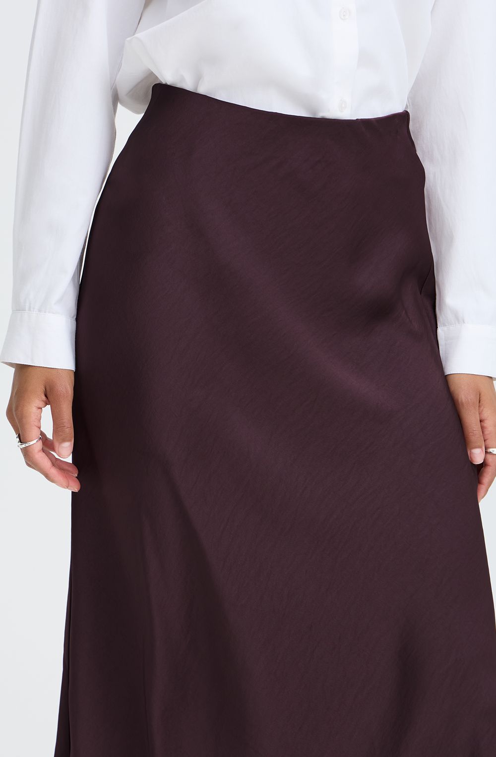 Fudge Dacanna Silk Touch Midi Skirt