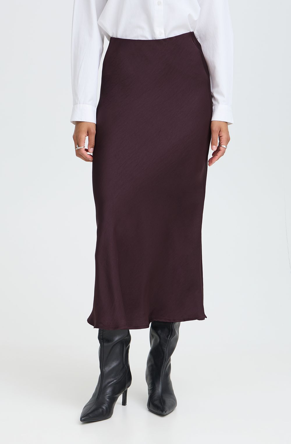 Fudge Dacanna Silk Touch Midi Skirt
