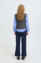 Dark Grey Melange Decorative Button Waistcoat