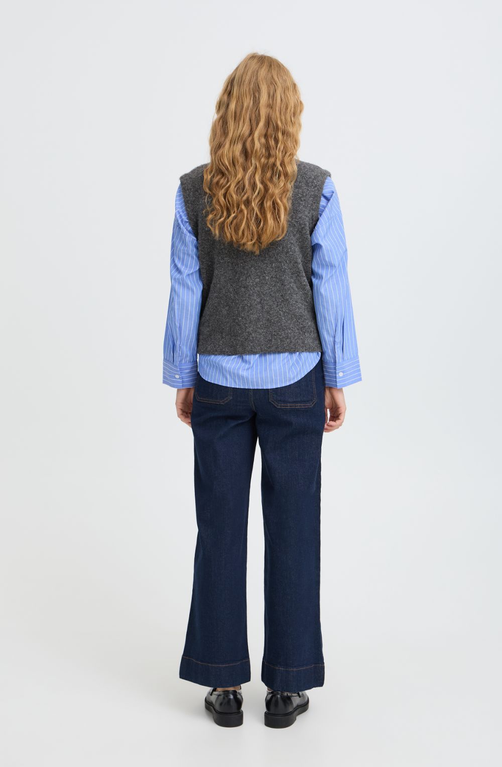 Dark Grey Melange Decorative Button Waistcoat