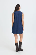 Dark Blue Denim Pinafore Dress