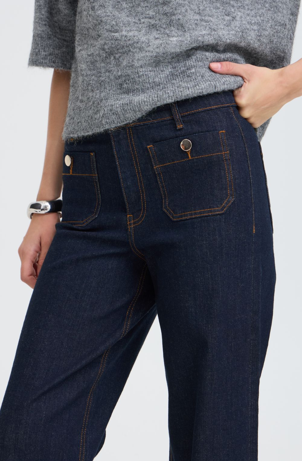 Rinse Blue Komma Wide Leg Jeans