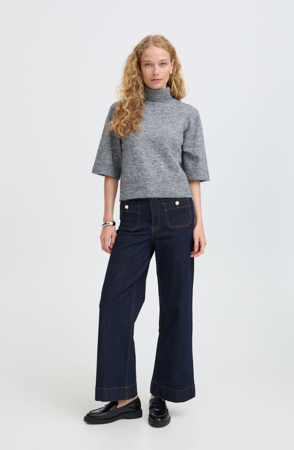 Rinse Blue Komma Wide Leg Jeans