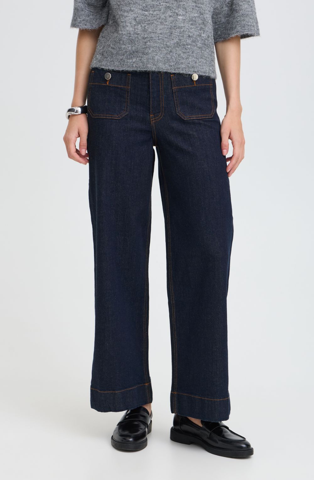 Rinse Blue Komma Wide Leg Jeans