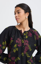 Fudge Winter Rose Floral Print Blouse
