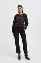 Fudge Winter Rose Floral Print Blouse