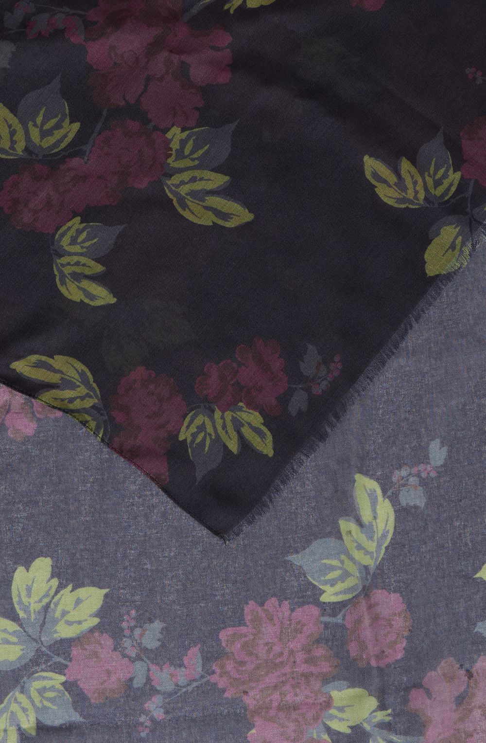 Fudge Winter Rose Floral Scarf
