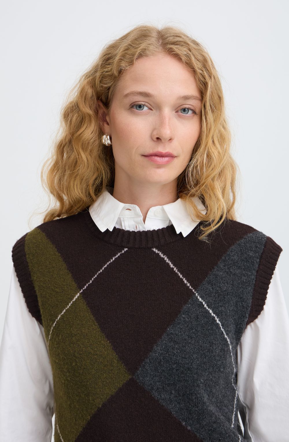 Java Melange Argyle Slipover