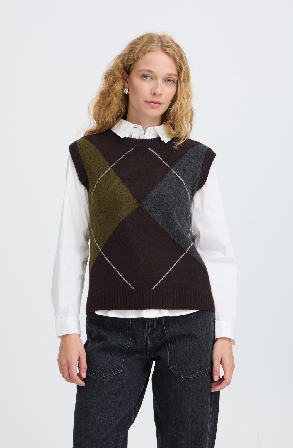 Java Melange Argyle Slipover