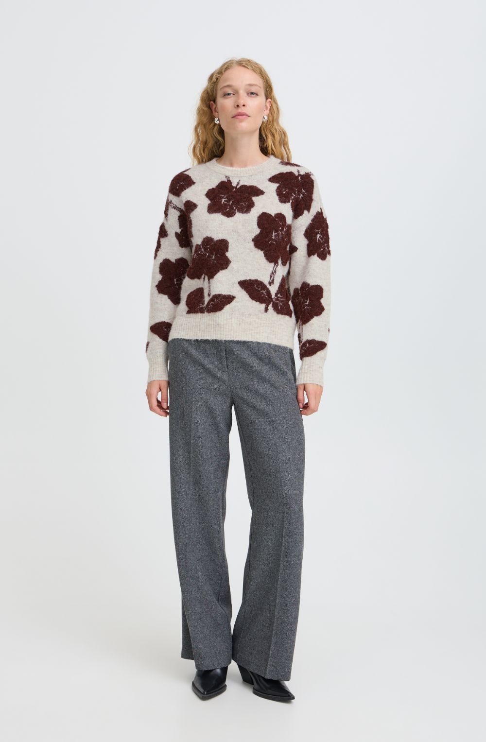 Fudge Manda Floral Knit Jumper