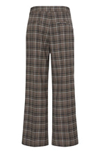 Sepia Check Wide Leg Trousers