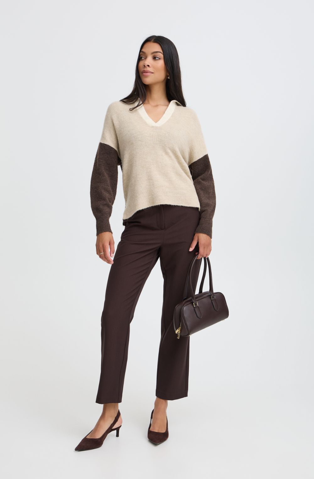 Java Monna Polo Contrasting Knit Jumper