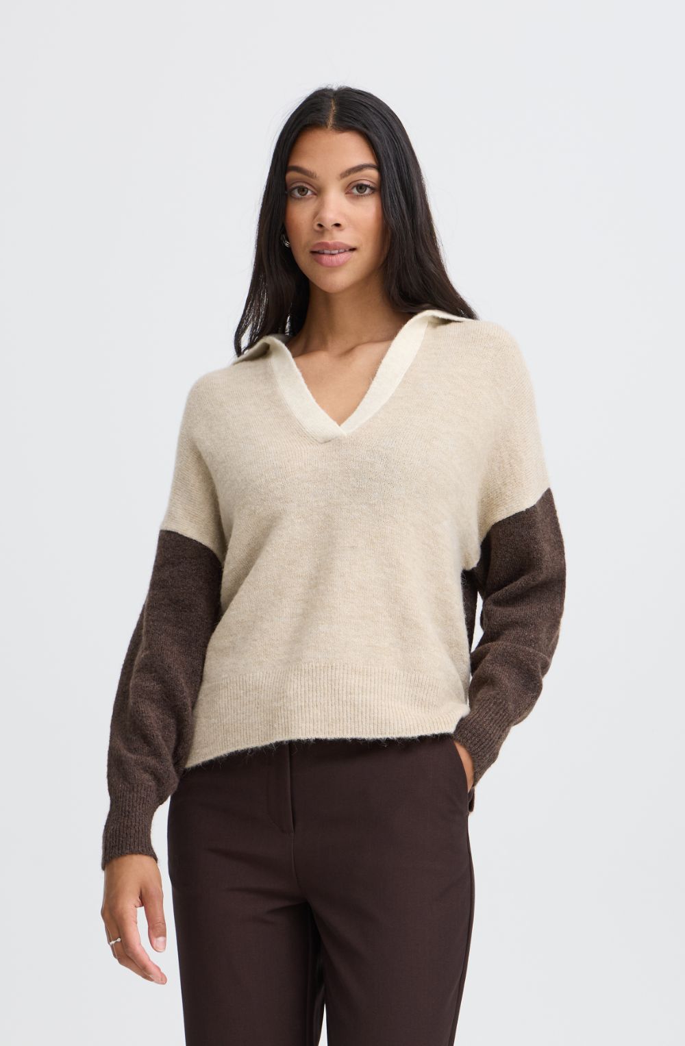 Java Monna Polo Contrasting Knit Jumper