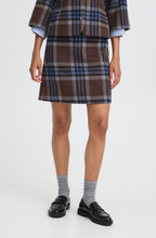 Potting Blue & Brown Check Skirt