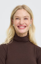Java Brown Pamila Polo Neck Top