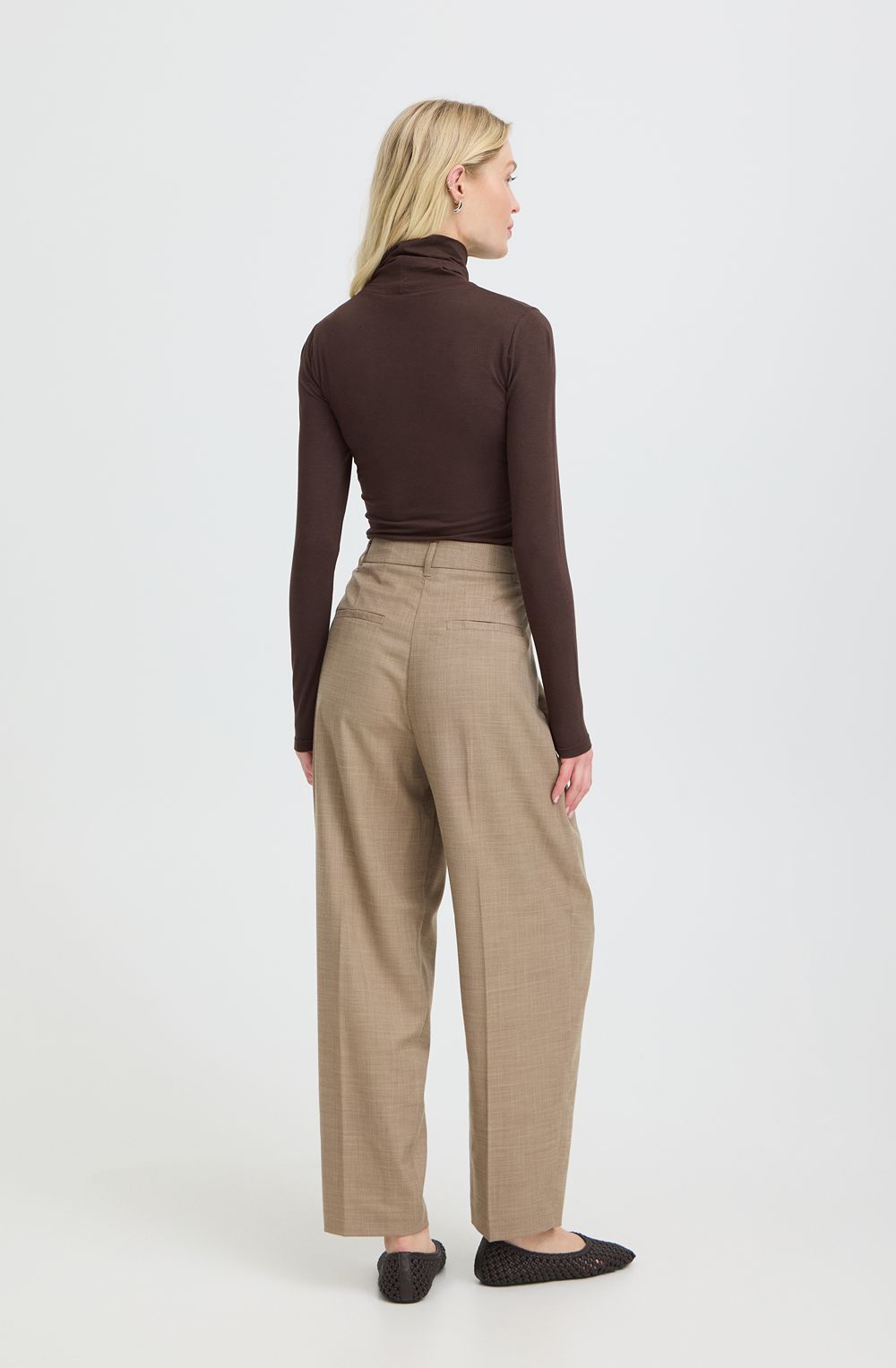 Java Brown Pamila Polo Neck Top