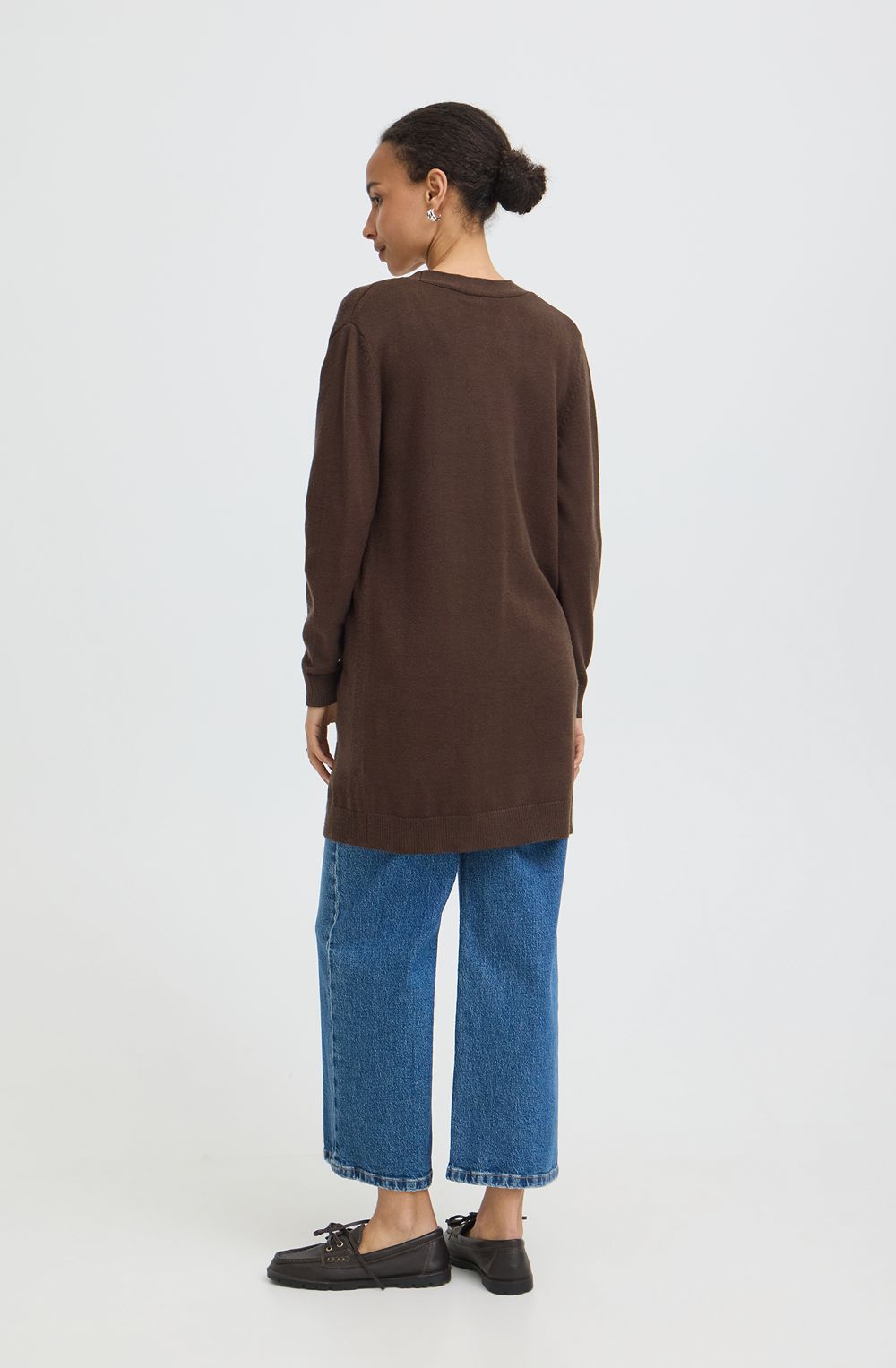 Java Brown Nonina Open Front Cardigan