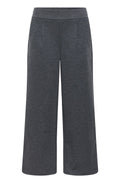 Rizetta Dark Grey Wide Ankle Length Trousers