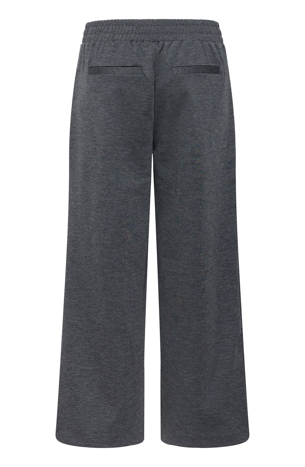 Rizetta Dark Grey Wide Ankle Length Trousers
