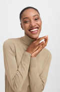 Hummus Melange Roll Neck Jumper