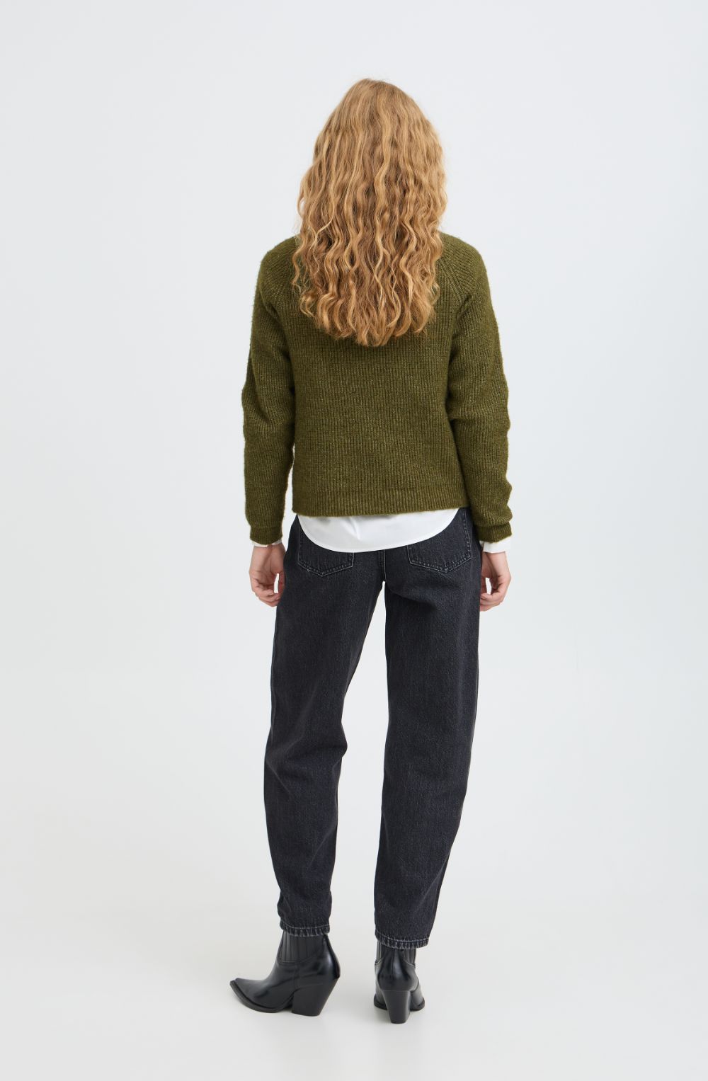 Avocado Ribbed Knit Jumper