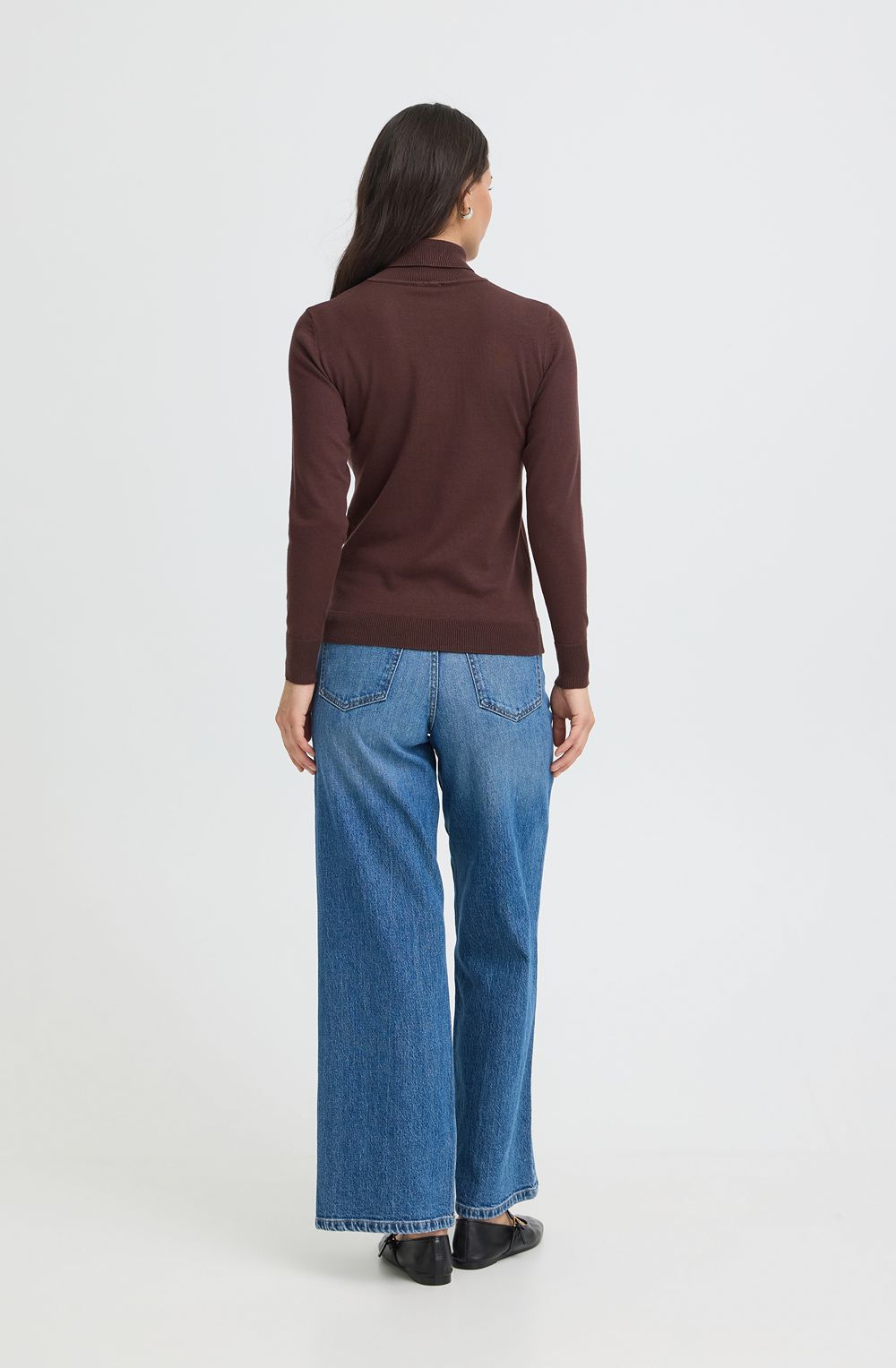 Java Brown Roll Neck Jumper