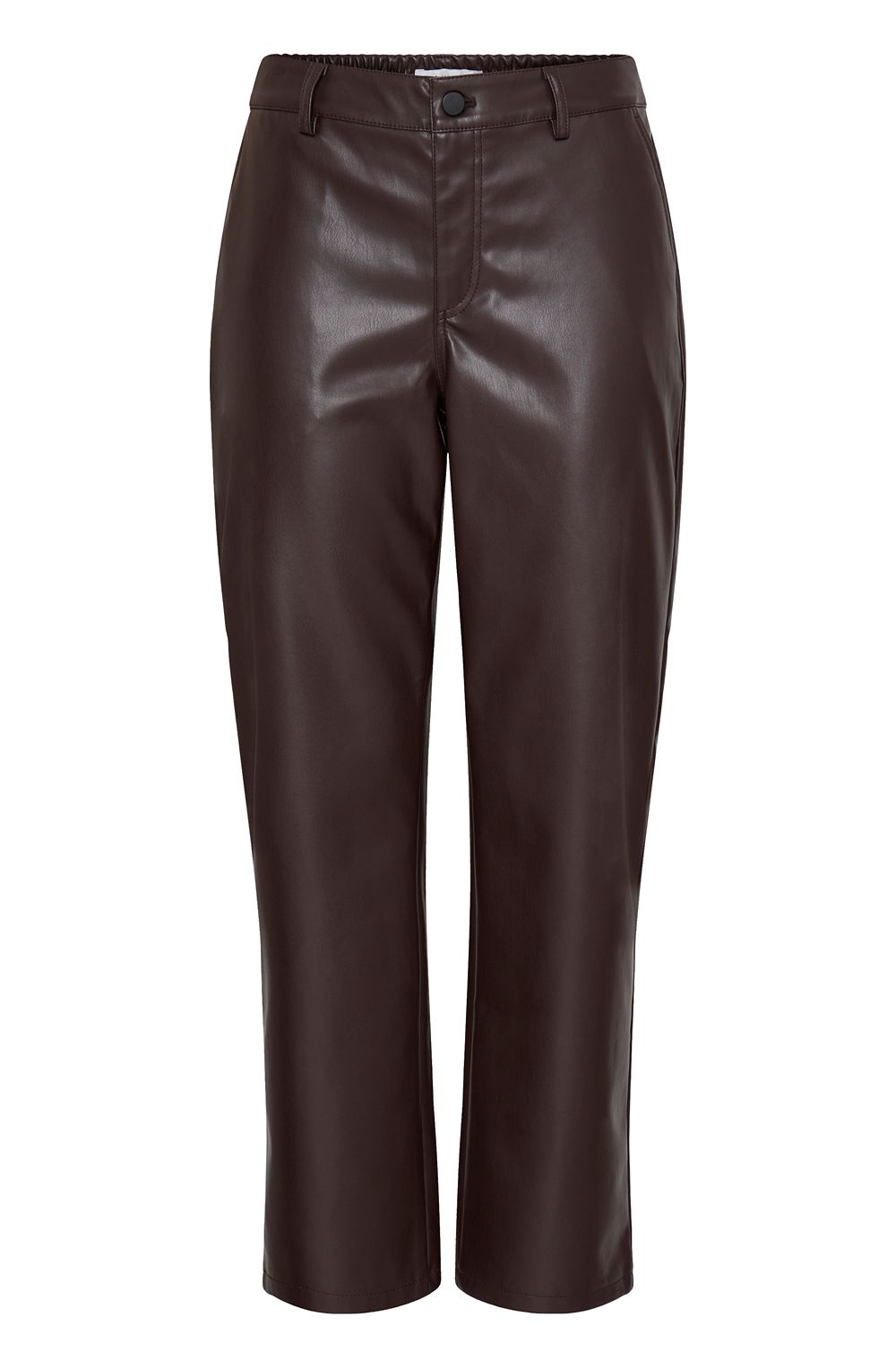 Java Brown Faux Leather Trousers