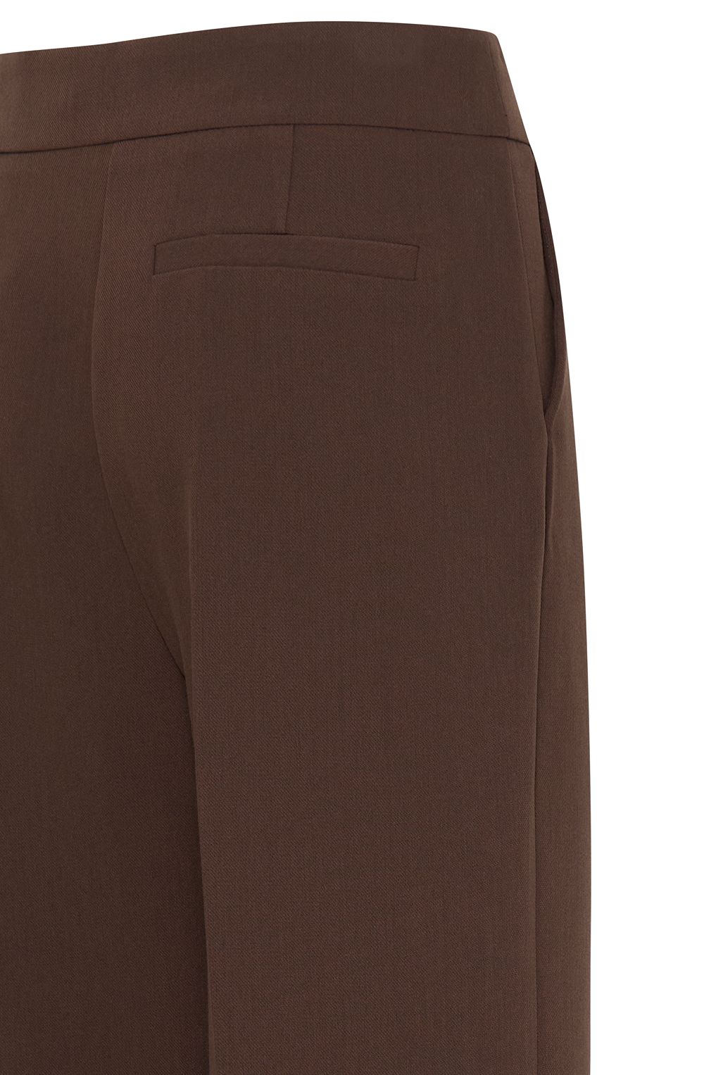 Java Brown Wide Leg Ankle Length Trousers