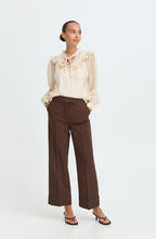 Java Brown Wide Leg Ankle Length Trousers