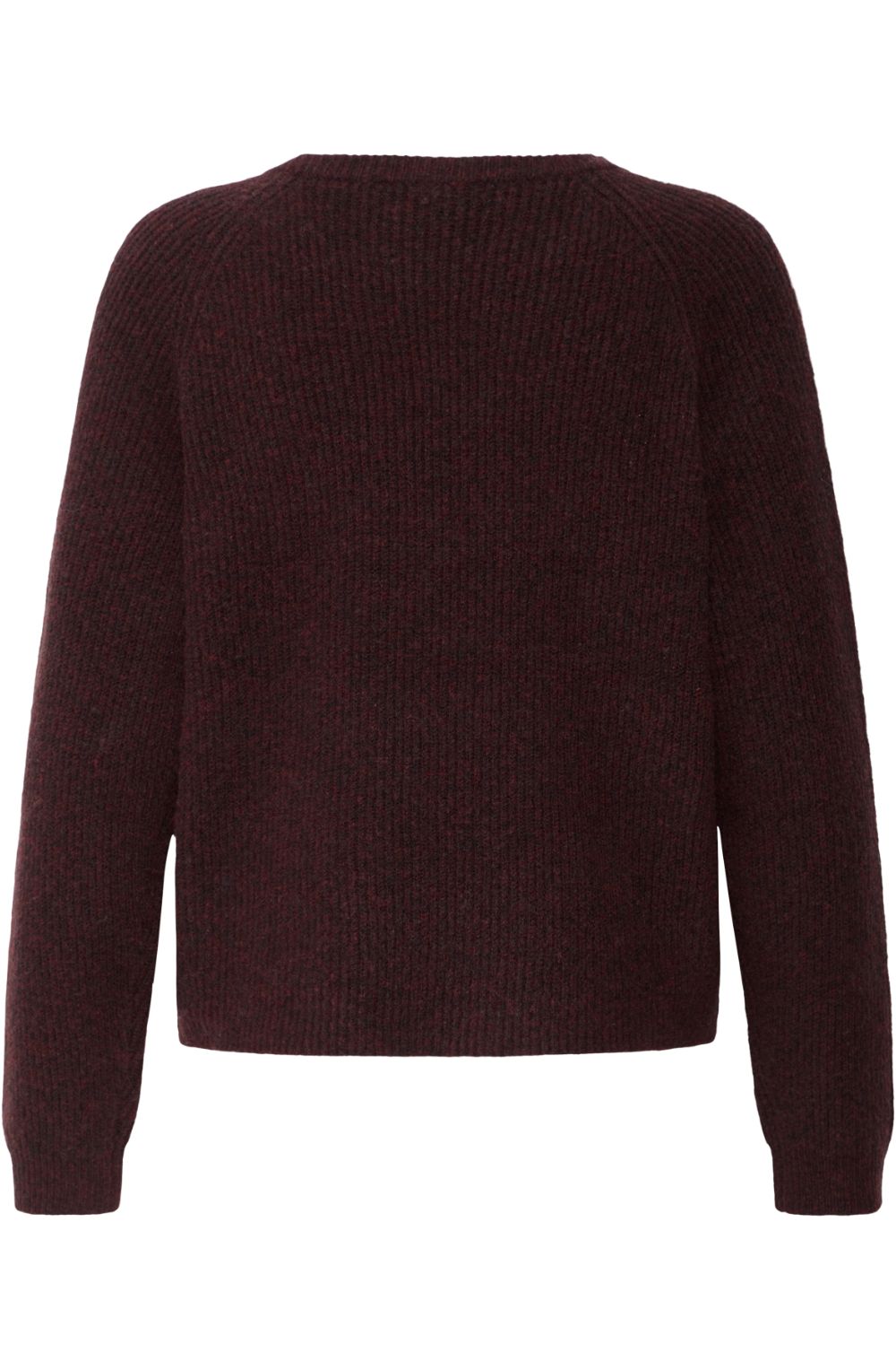 Fudge Melange Ribbed Knit Jumper