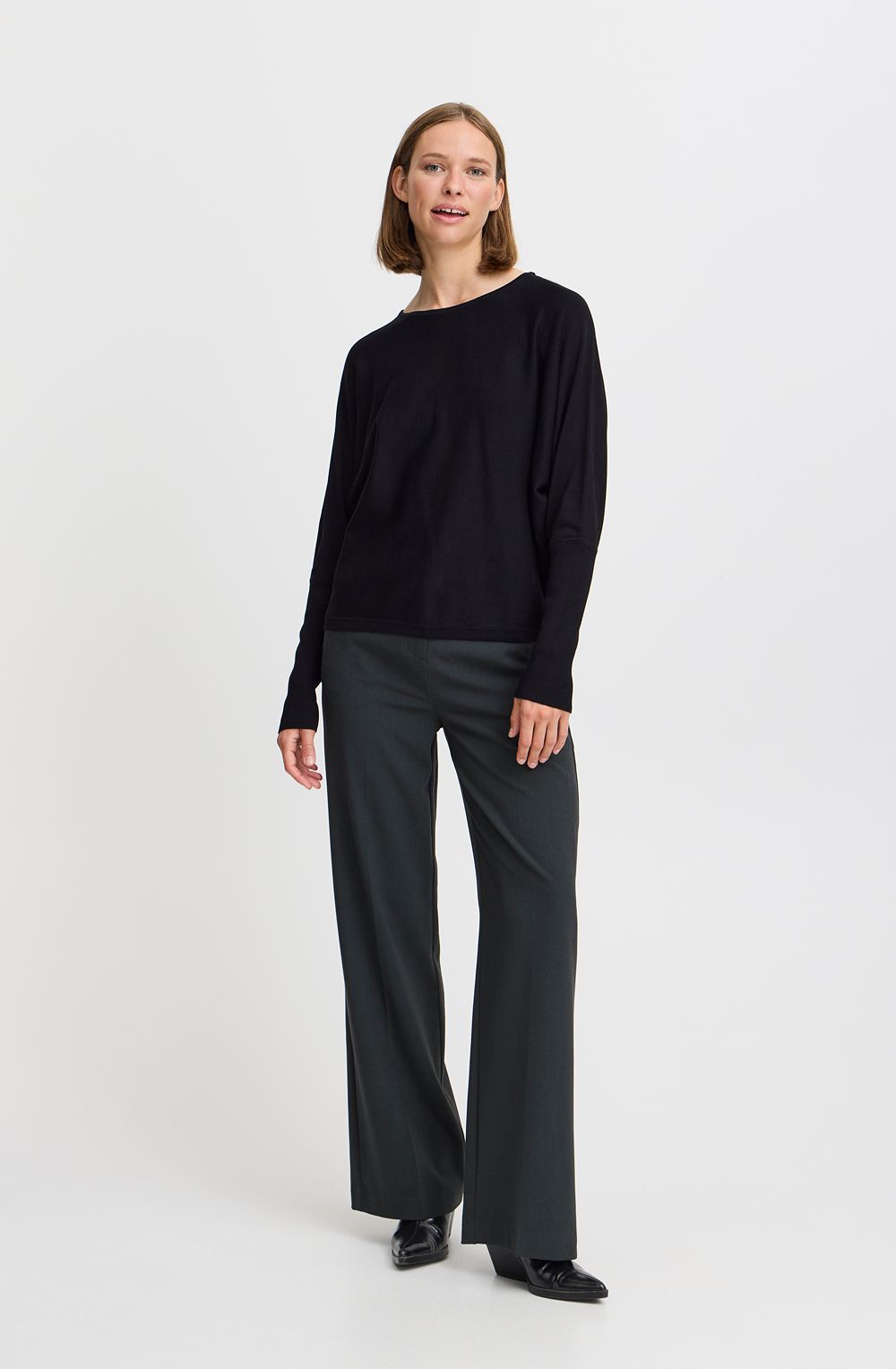Black Bat Wing Oversized Jumper
