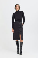 Black Fine Knit Roll Neck Jumper