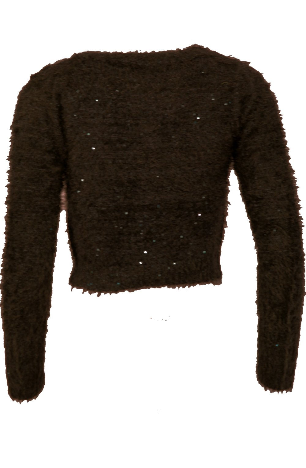 Cardigan shaggy knit liquorice