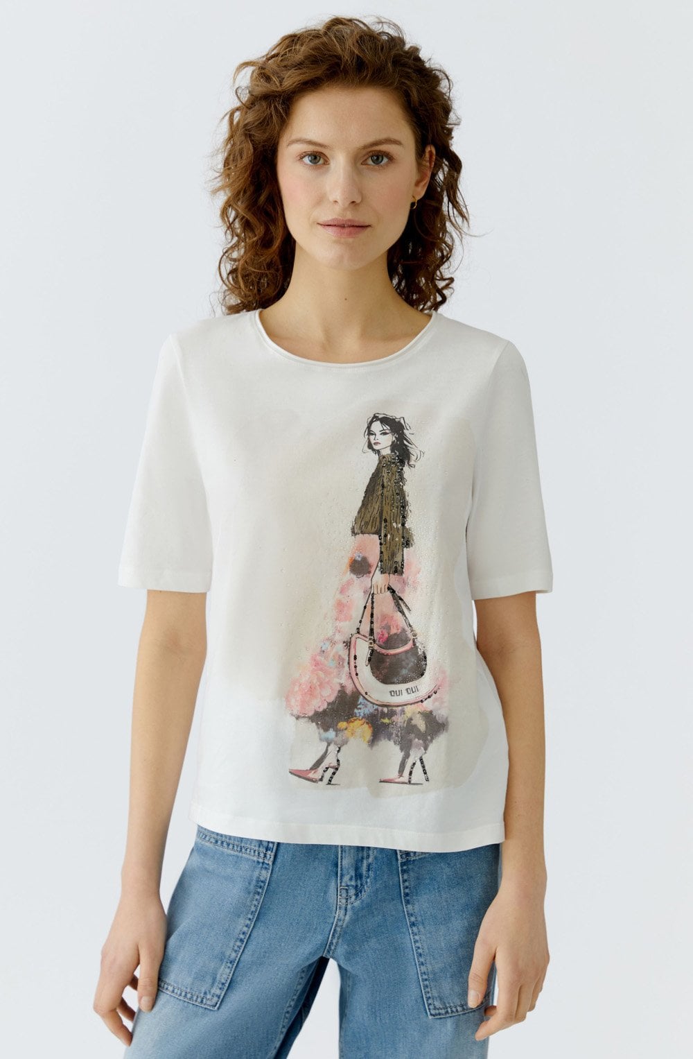 Cloud Dancer Shimmering Oui Girl T Shirt