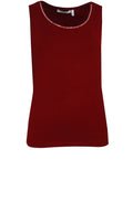 Deep Red Vest Top