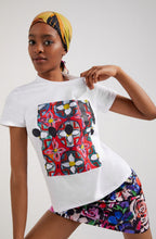 Abstract Floral and Sparkle T Shirt
