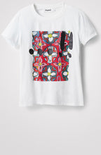 Abstract Floral and Sparkle T Shirt