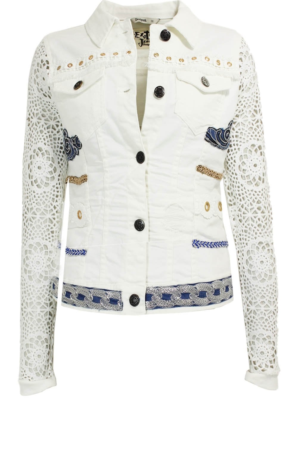 Andra Crocheted Sleeve Jacket
