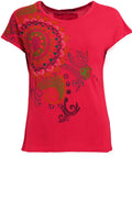 Andreus Red Patterned T Shirt