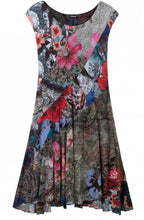 Asymmetric Patch Floral Dress Karuka