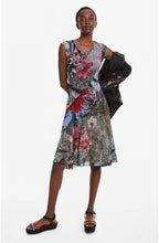 Asymmetric Patch Floral Dress Karuka