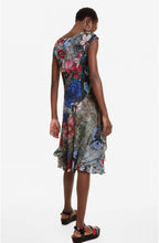 Asymmetric Patch Floral Dress Karuka