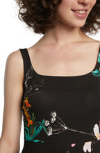 Black Floral Print Dress