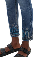 Blue Embroidered Detail Jeans