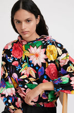 Bold Floral Print Hooded Jumper