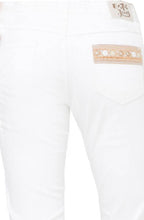 Cream Embroidered Jeans