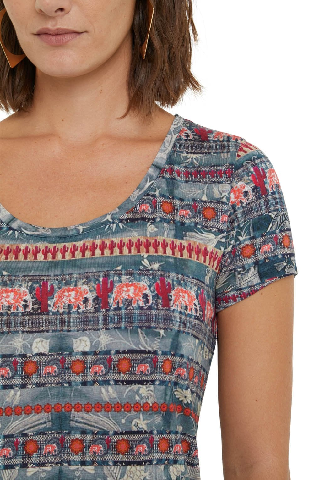 Elephant Design Jersey T Shirt