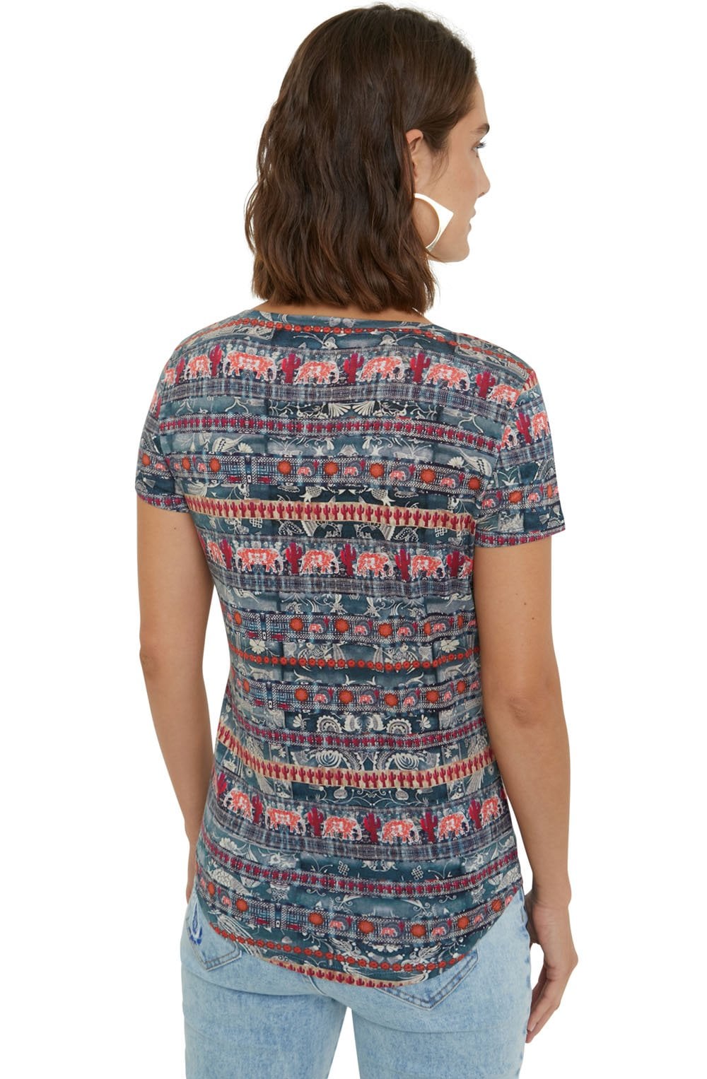 Elephant Design Jersey T Shirt