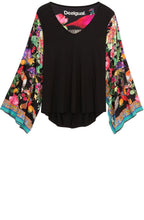 Eltsa Wide Floral Sleeve Top