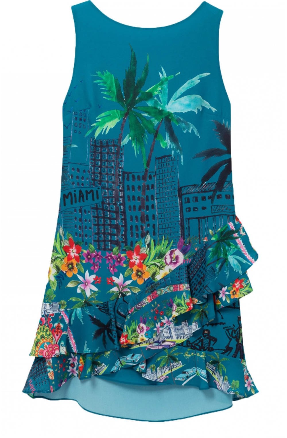 Flared Tropical Dress Harringto